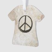 Peace Symbol Hippie Love 1960s Sign Mud Soiled Ornament (voorkant)