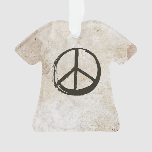 Peace Symbol Hippie Love 1960s Sign Mud Soiled Ornament (voorkant)