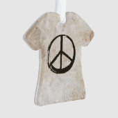 Peace Symbol Hippie Love 1960s Sign Mud Soiled Ornament (voorkant)