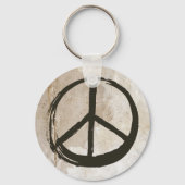 Peace Symbol Hippie Love 1960s Sign Mud Soiled Sleutelhanger (Achterkant)