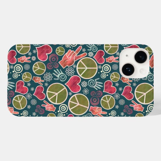 Peace Symbol Hipster Pacifism Sign Case-Mate iPhone Case (Achterkant (horizontaal))