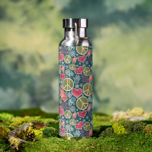 Peace Symbol Hipster Pacifism Sign Waterfles