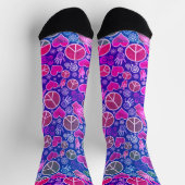 Peace Symbol Hipster Pacifism Signs Socks Sokken (Top)