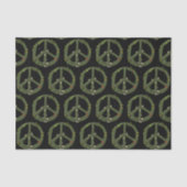 PEACE Symbol of Real Grass Flowers Hippie 60s Sign Tissuepapier (Voorkant)