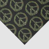 PEACE Symbol of Real Grass Flowers Hippie 60s Sign Tissuepapier (Detail)