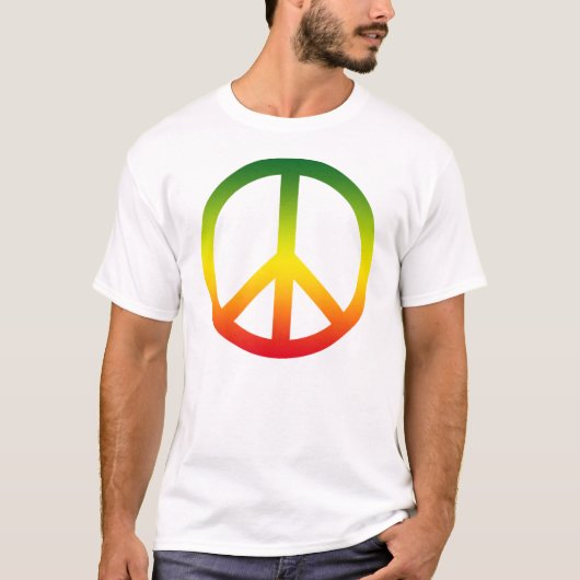 Peace Symbol Rasta T-Shirt (Voorkant)