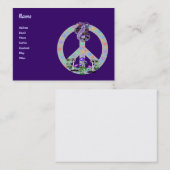 Peace Symbol Snake Visitekaartje (Voorkant / Achterkant)