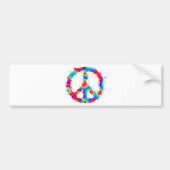 Peace Symbol Tie Dye Ink Bumpersticker (Voorkant)