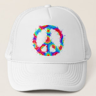 Peace Symbol Tie Dye Ink Trucker Pet