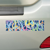 Peace Symbols Art Bumpersticker (Op auto)