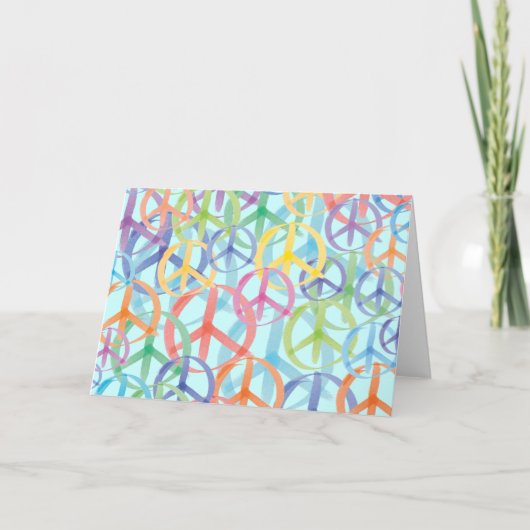 Peace Symbols Art Feestdagen Kaart (Voorkant)