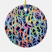 Peace Symbols Art Keramisch Ornament (Achterkant)