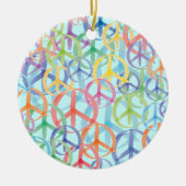 Peace Symbols Art Keramisch Ornament (Voorkant)