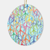 Peace Symbols Art Keramisch Ornament (Links)