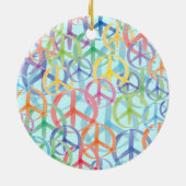 Peace Symbols Art Keramisch Ornament (Achterkant)