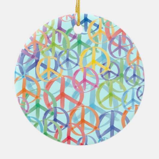 Peace Symbols Art Keramisch Ornament (Achterkant)