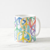 Peace Symbols Art Koffiemok (Voorkant rechts)