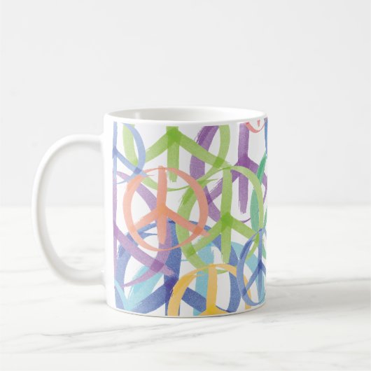 Peace Symbols Art Koffiemok (Links)