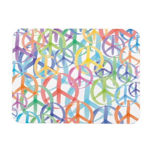 Peace Symbols Art Magneet (Horizontaal)