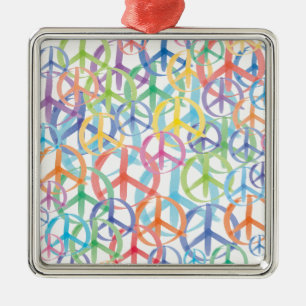 Peace Symbols Art Metalen Ornament