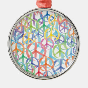 Peace Symbols Art Metalen Ornament