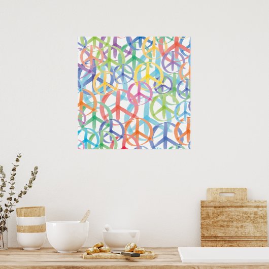 Peace Symbols Art Poster (Keuken)