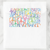 Peace Symbols Art Rechthoekige Sticker (Tas)