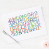 Peace Symbols Art Rechthoekige Sticker (Envelop)