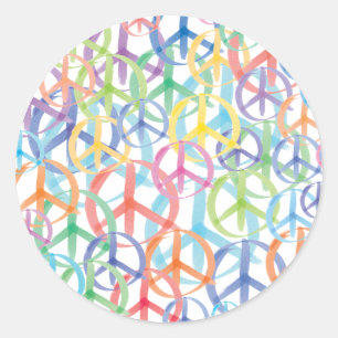 Peace Symbols Art Ronde Sticker