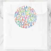 Peace Symbols Art Ronde Sticker (Tas)