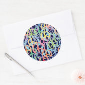 Peace Symbols Art Ronde Sticker (Envelop)