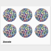 Peace Symbols Art Ronde Sticker (Vel)