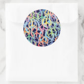 Peace Symbols Art Ronde Sticker (Tas)