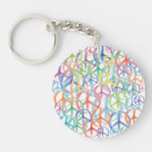 Peace Symbols Art Sleutelhanger (Voorkant)