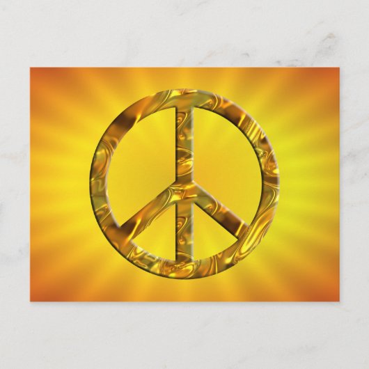 PEACE-symbool - GOLD Briefkaart (Voorkant)