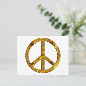 PEACE-symbool - GOLD Briefkaart (Staand voorkant)