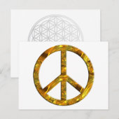 PEACE-symbool - GOLD Briefkaart (Voorkant / Achterkant)