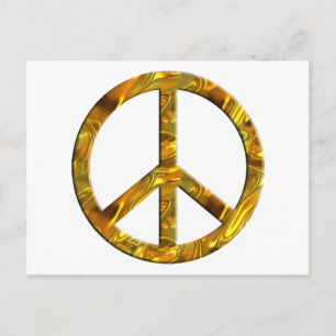 PEACE-symbool - GOLD Briefkaart