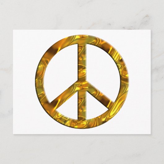 PEACE-symbool - GOLD Briefkaart (Voorkant)