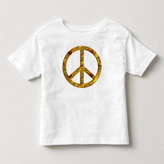 PEACE-symbool - GOLD Kinder Shirts (Voorkant)