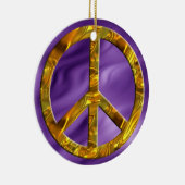 PEACE-symbool - GOLD | Lijngolven Keramisch Ornament (Rechts)