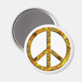 PEACE-symbool - GOLD Magneet (Voorkant / Achterkant)
