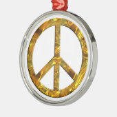 PEACE-symbool - GOLD Metalen Ornament (Links)