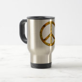 PEACE-symbool - GOLD Reisbeker (Voorkant links)