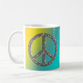 PEACE-symbool - GOLD & SILVER Koffiemok (Links)