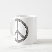 PEACE-symbool - GOLD & SILVER Koffiemok (Voorkant links)