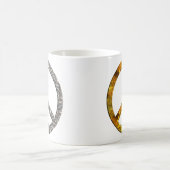PEACE-symbool - GOLD & SILVER Koffiemok (Center)