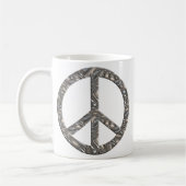 PEACE-symbool - GOLD & SILVER Koffiemok (Links)