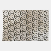 Peace Symbool Hippie Liefde Jaren 60 Teken Modder Theedoek (Horizontaal)