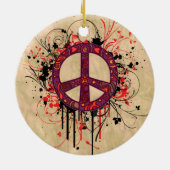 PEACE-SYMBOOL KERAMISCH ORNAMENT (Achterkant)